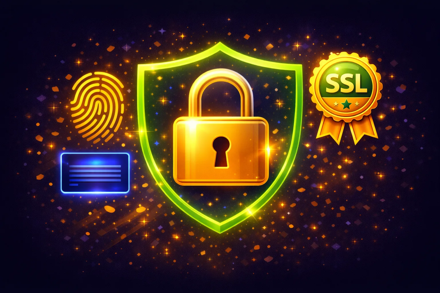 Trust hub illustration with shield, editorial notes and responsible gaming panel.